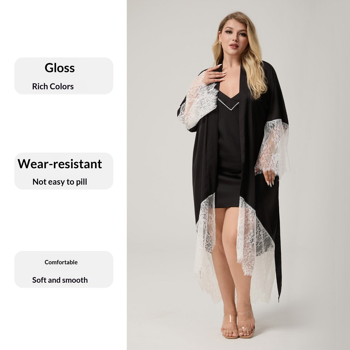 New Womens Sleepwear With Lace Trimmed Patchwork Design