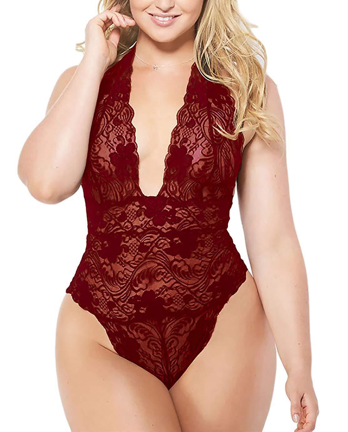 Sexy Lingerie Women Lace Sexy Jumpsuit One-Piece Pajamas Nightdress Sexy Lingerie