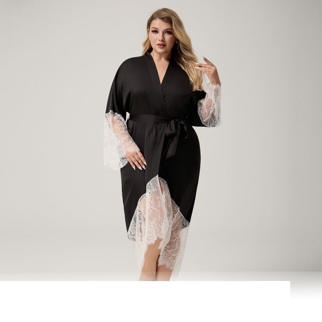 New Womens Sleepwear With Lace Trimmed Patchwork Design
