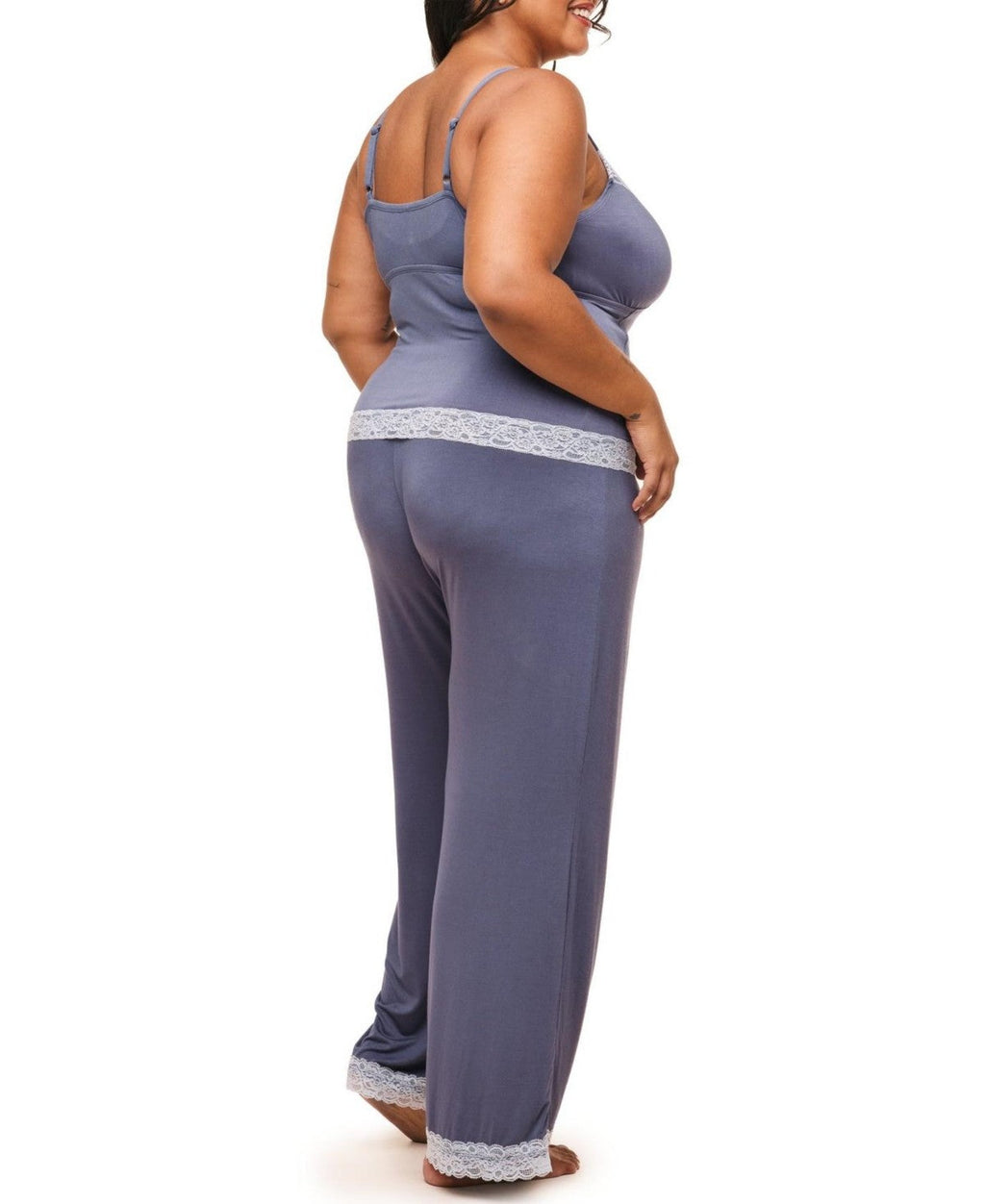 Adore Me Suzanna Pajama Cami and Pants Set - Dark Grey, 3X