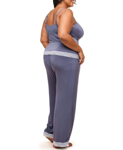 Adore Me Suzanna Pajama Cami and Pants Set - Dark Grey, 3X