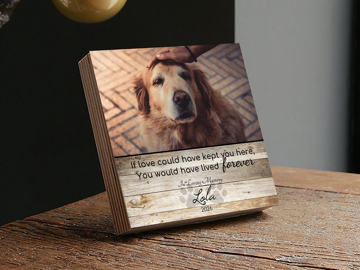 Custom Dog Memorial Photo Block