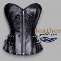 Genuine Leather Corset – Black Overbust corset