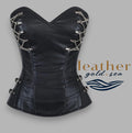chained corset - Cerys Sheep Nappa Leather Corset