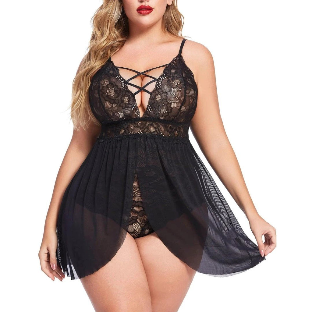 Babydoll Womens Snap Crotch Lingerie V NeckLace Nighty Sleepwear Womenswear Comfort BasicMinimalist Spaghetti Strap Lingerie For Women Nightgown