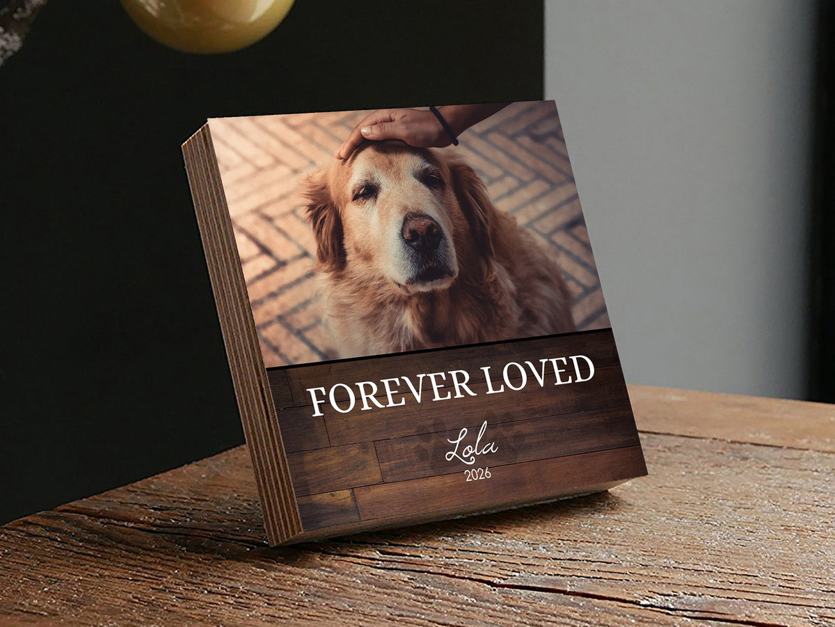 Custom Dog Memorial Photo Block
