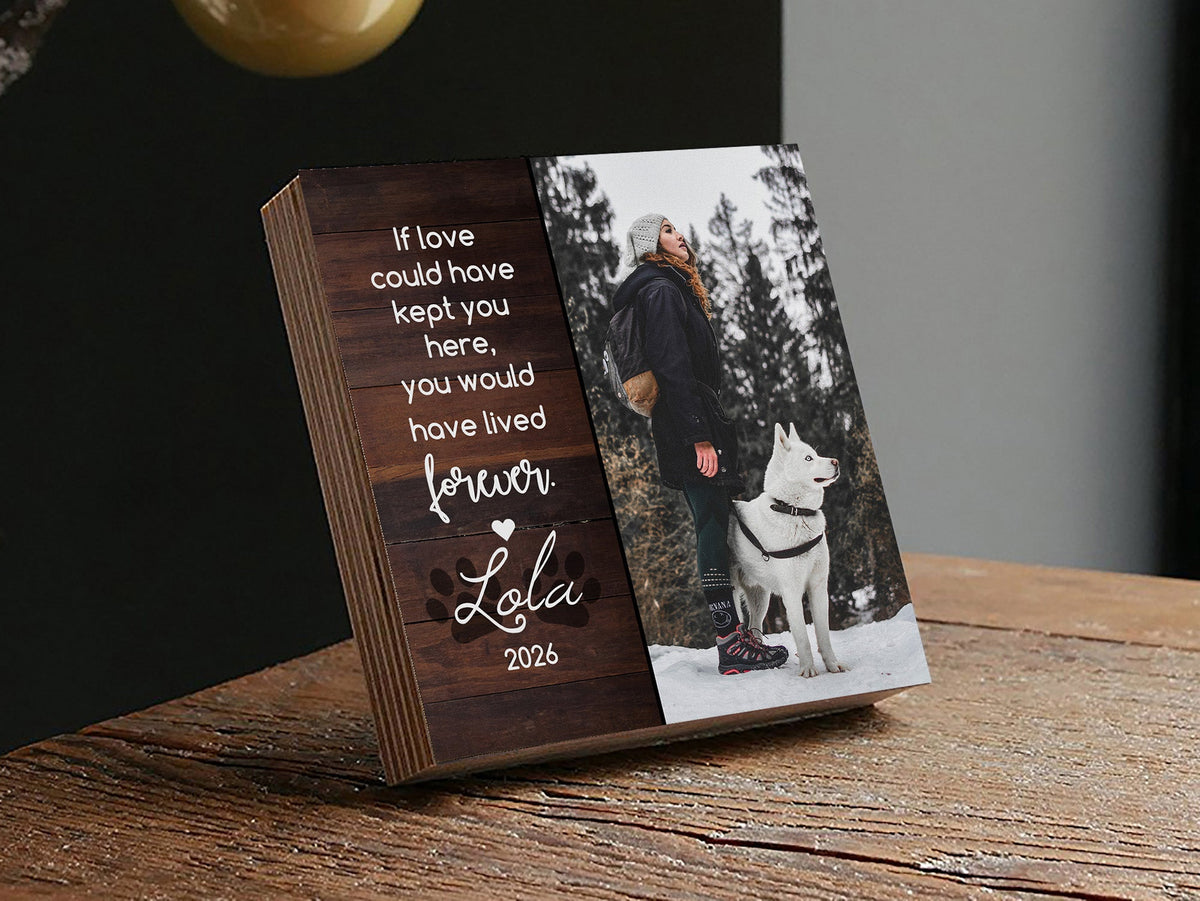 Custom Dog Memorial Photo Block