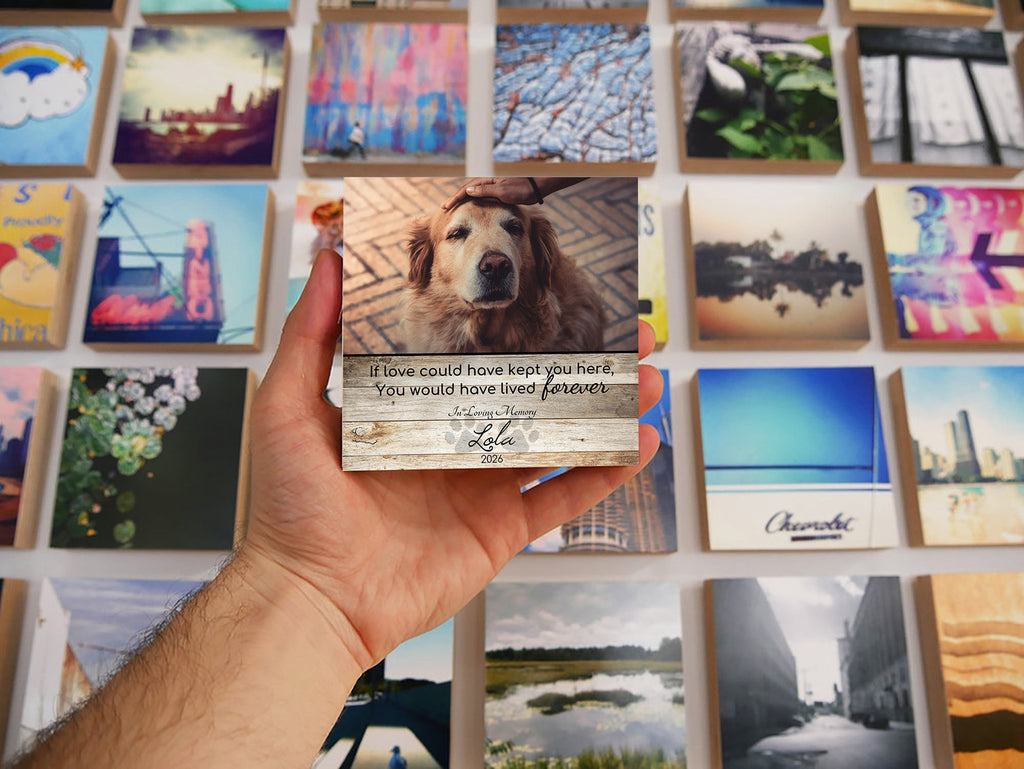 Custom Dog Memorial Photo Block