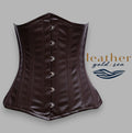 Steel Boned Corset | Under Breast Corset – Brown Leather