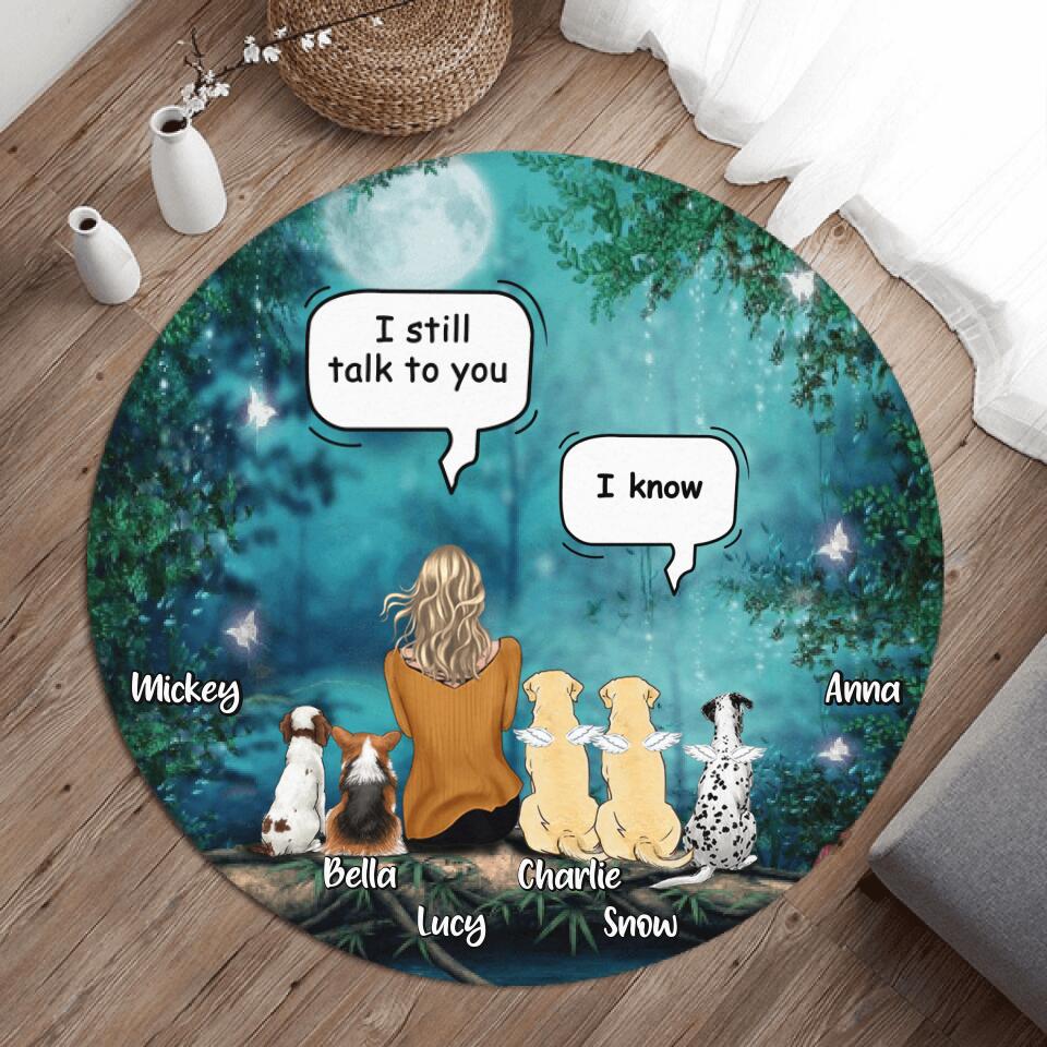 Personalized Dog/Cat Memorial Door Sign - Up to 5 Pets - Best Gift For Dog Lover - I Still Talk To You