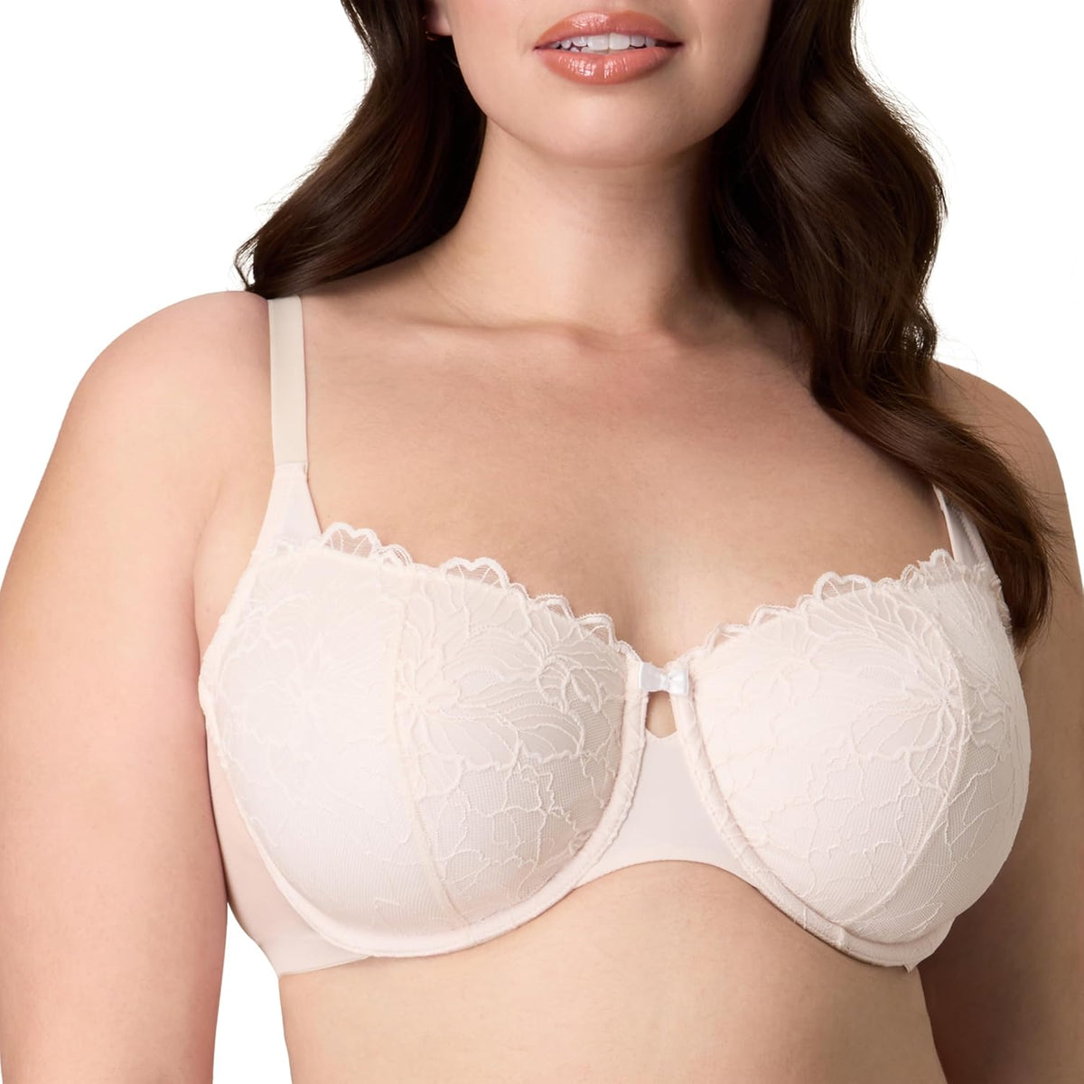 PLAYTEX Womens Balconette Underwire Bra, Bras Available, Full Coverage, Convertible Straps, Lace, 4800