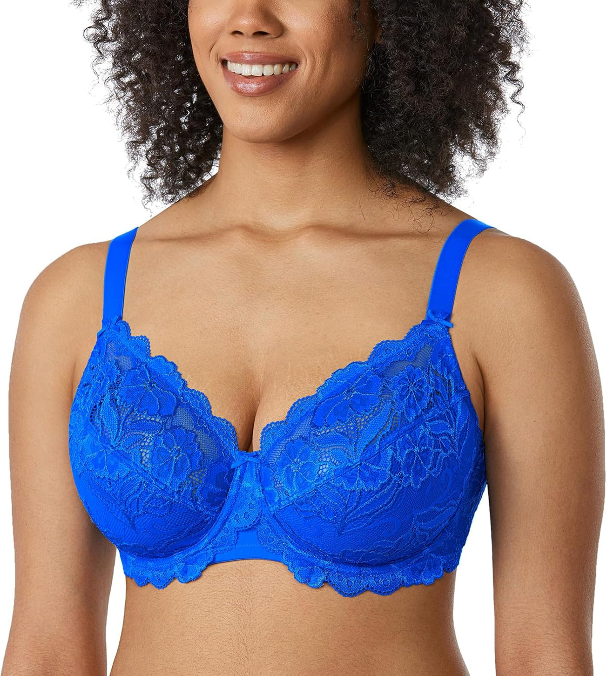 Full Coverage Bra - Lace Underwire Unlined Bra Up to J Cup