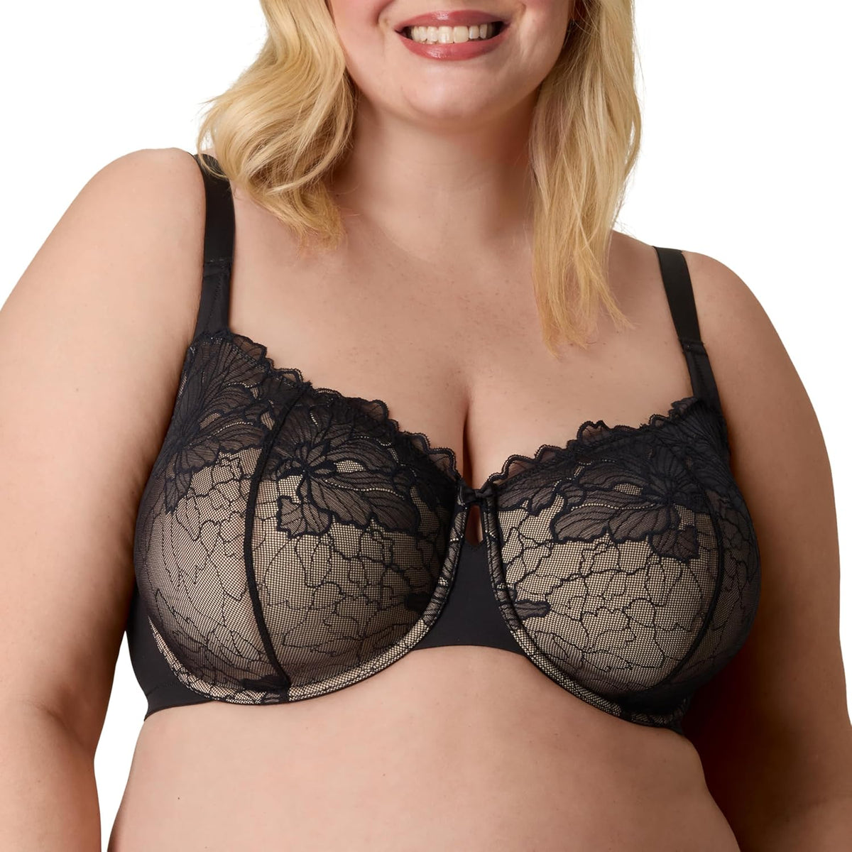 PLAYTEX Womens Balconette Underwire Bra, Bras Available, Full Coverage, Convertible Straps, Lace, 4800