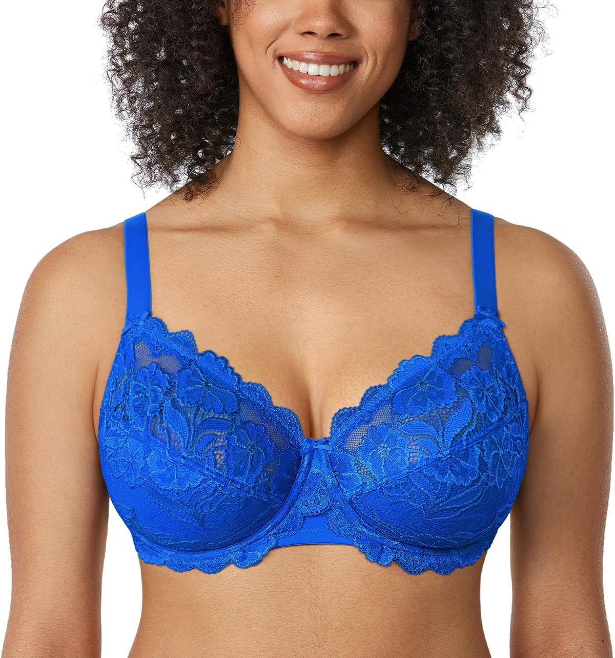 Full Coverage Bra - Lace Underwire Unlined Bra Up to J Cup