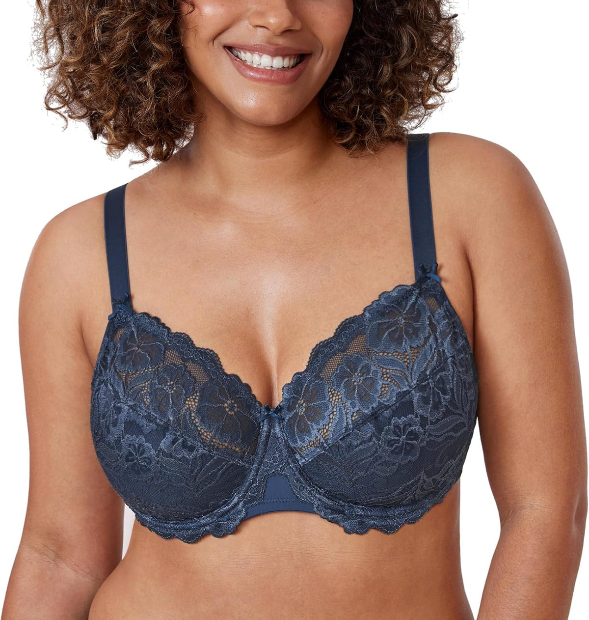 Full Coverage Bra - Lace Underwire Unlined Bra Up to J Cup