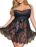 Eyelash Lace Babydoll Chemise