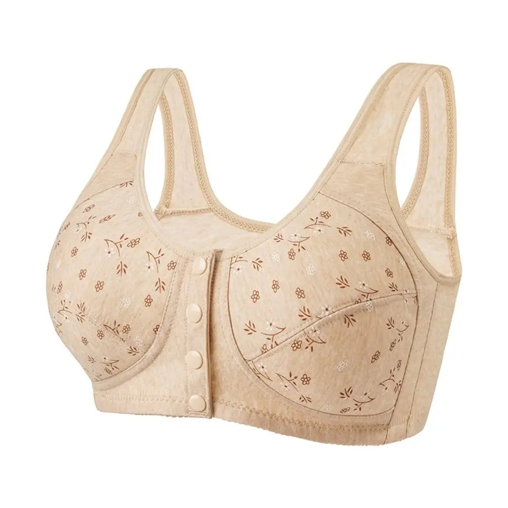 Daisy Cotton Front-Closure Wireless Bra