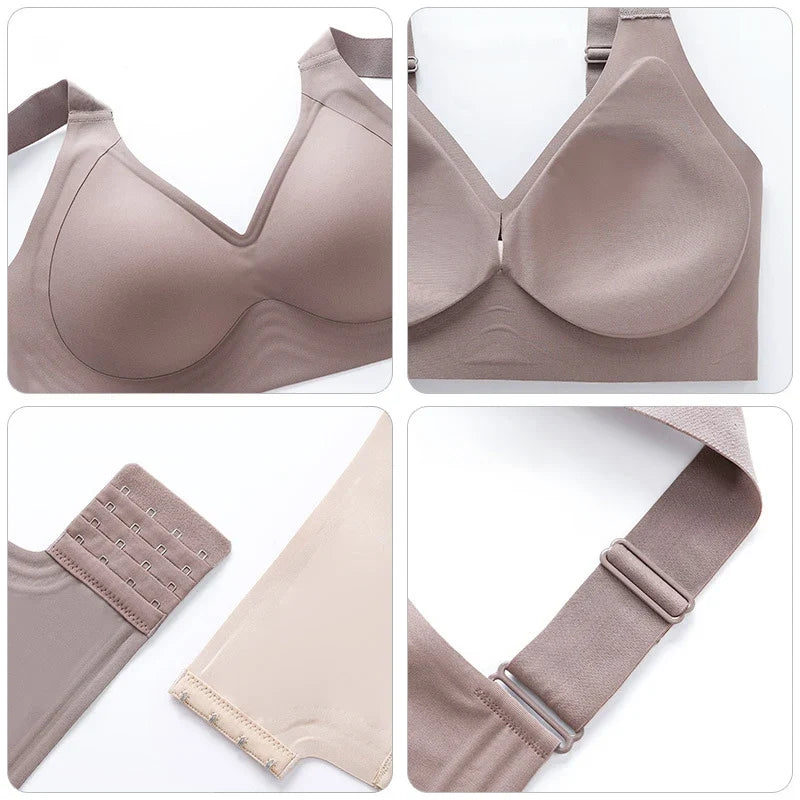 FallSweet Push UP Bra for Women Seamless Bras Thin Cup Wireless Bralette Sexy Brassiere Femme M-6XL