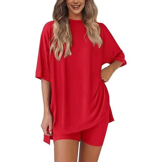 3XL Sleepwear Summer New Fashion Casual Loose Women Pajama Set Pijamas Feminino Women Pajamas Set Pijamas De Mujer