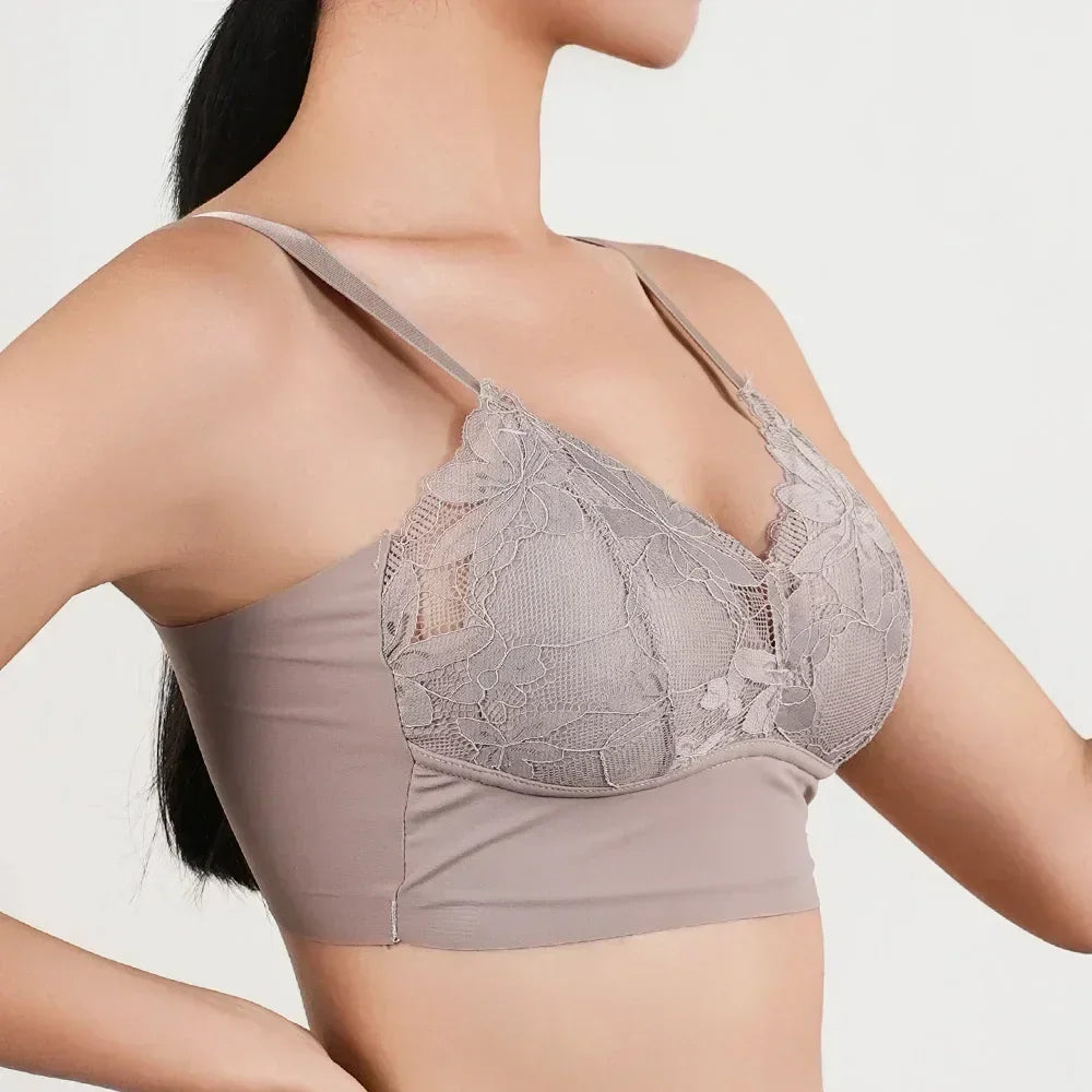 Full-Cup Adjustable Lace Wireless Bra — B–C Cups