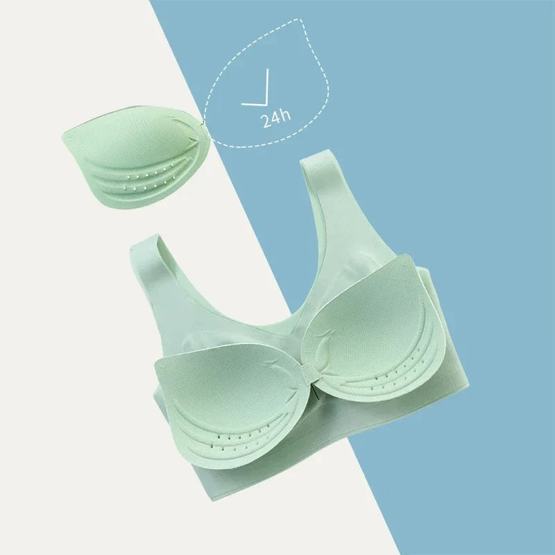 2PCS sexy bra lingerie 4XL Seamless Bralette Wire Free Bras For Women Underwear Lingerie Sleep Brassiere Breathable