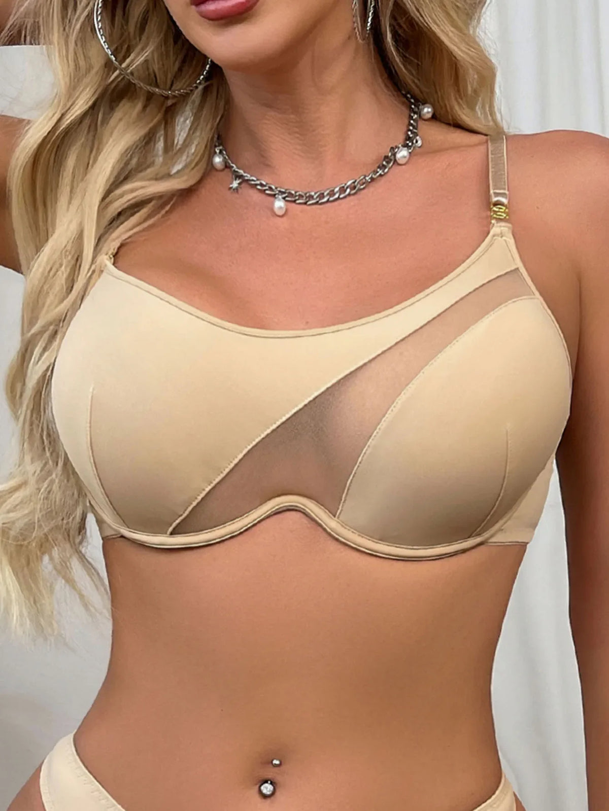 Full-Coverage Mesh Underwire Minimizer Bra — XXL