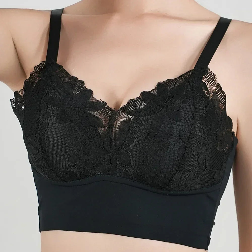 Full-Cup Adjustable Lace Wireless Bra — B–C Cups
