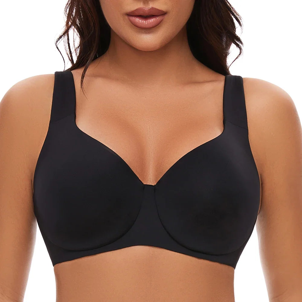 Sheroine Underwire Bra Minimizer, Full Coverage Seamless Unlined Bras for Women Unpadded Everyday Support Comfort
