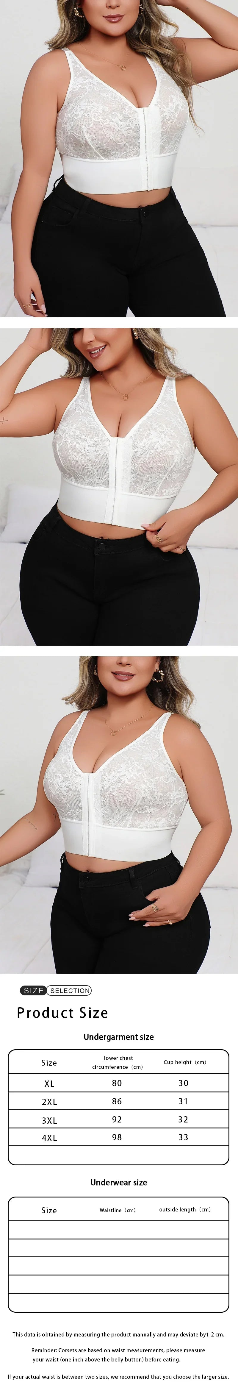 Deep V Lace Lingerie, Sheer Plunge Bra with Front Zip, Open Back & Shaping Support