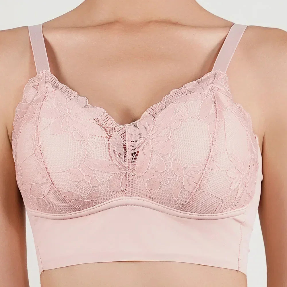 Full-Cup Adjustable Lace Wireless Bra — B–C Cups