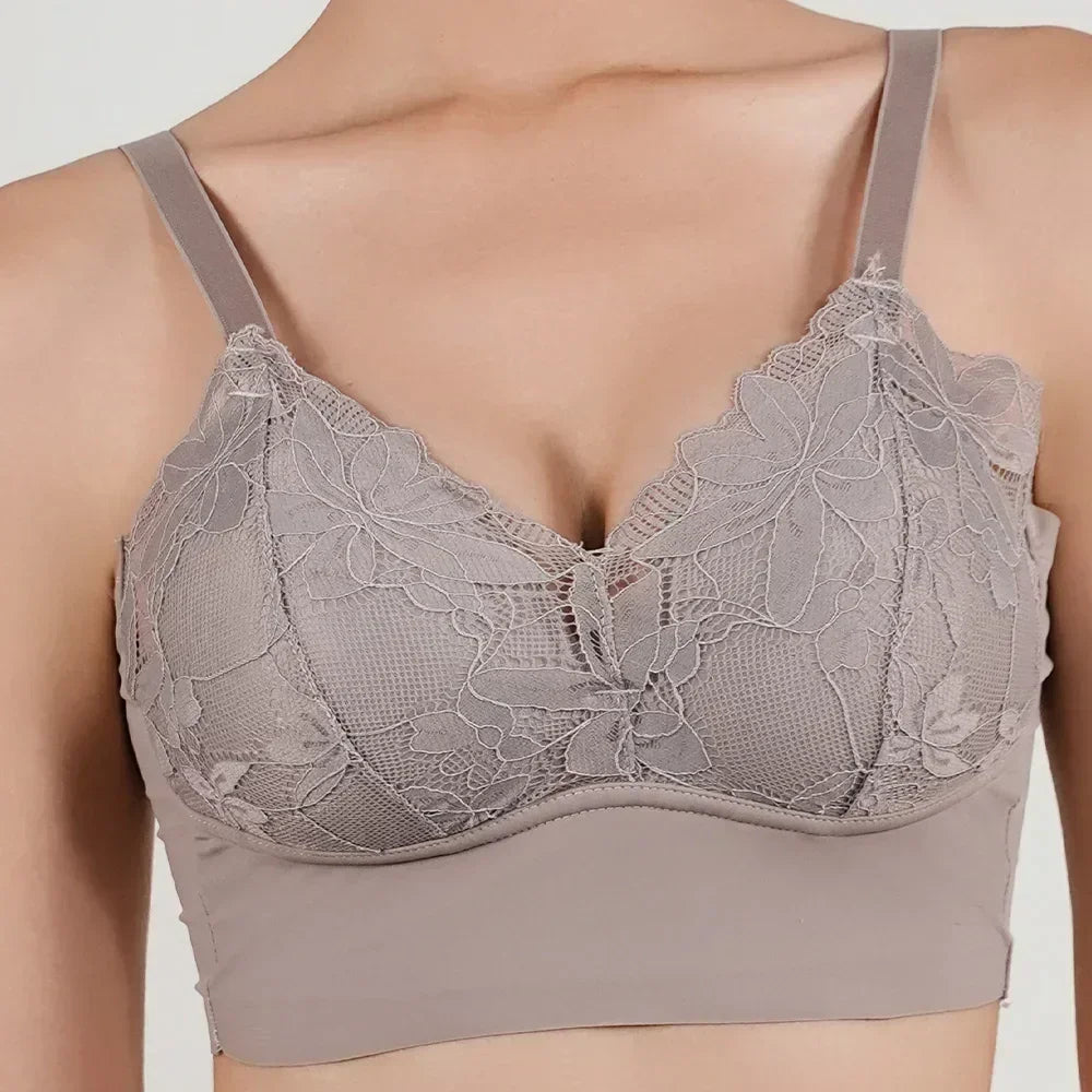 Full-Cup Adjustable Lace Wireless Bra — B–C Cups