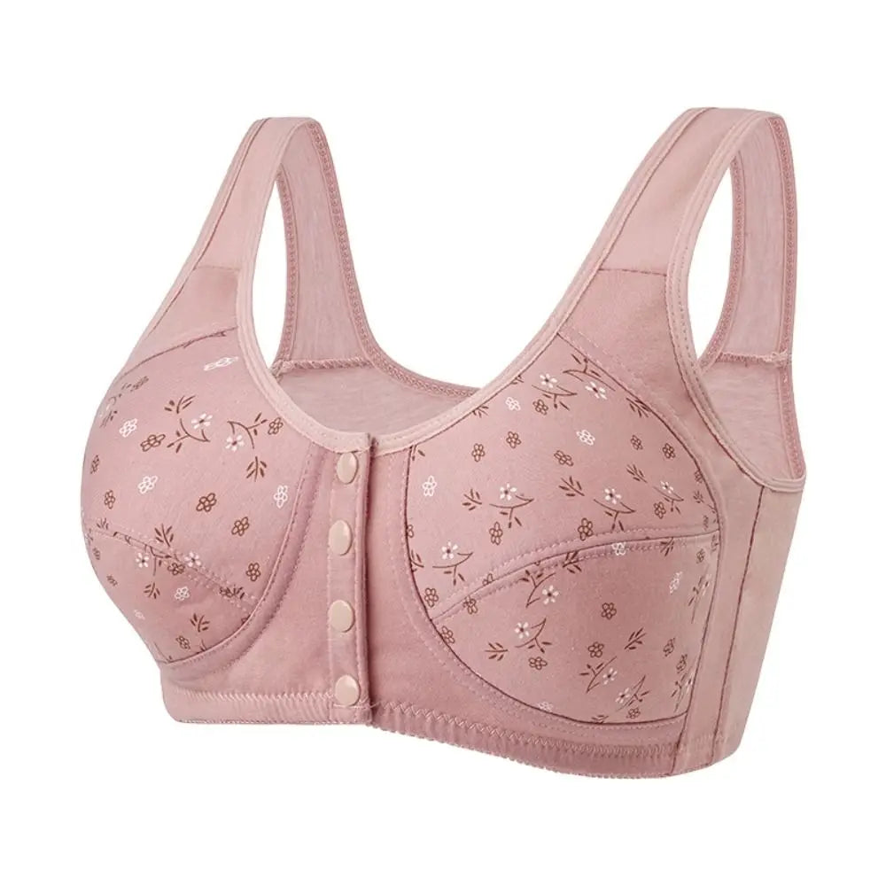 Daisy Cotton Front-Closure Wireless Bra