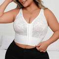 Deep V Lace Lingerie, Sheer Plunge Bra with Front Zip, Open Back & Shaping Support