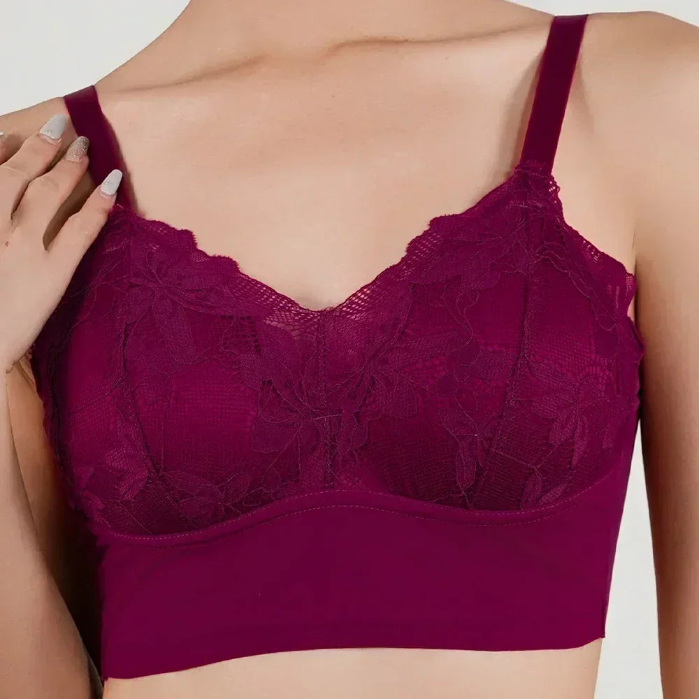 Full-Cup Adjustable Lace Wireless Bra — B–C Cups