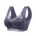 L-6L Women Large Bra Push Up Ice Silk Seamless upper Bralette Lace Wireless Summer Bras Top Lingerie Underwear 15019
