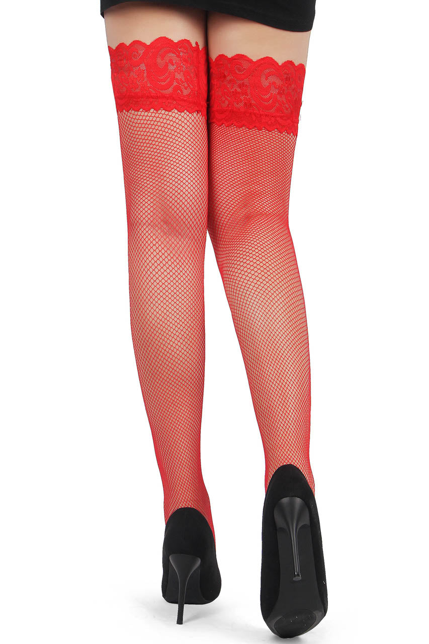 Basic Net Stockings with Lace