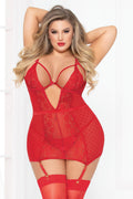 Romantic Red Chemise and Panty