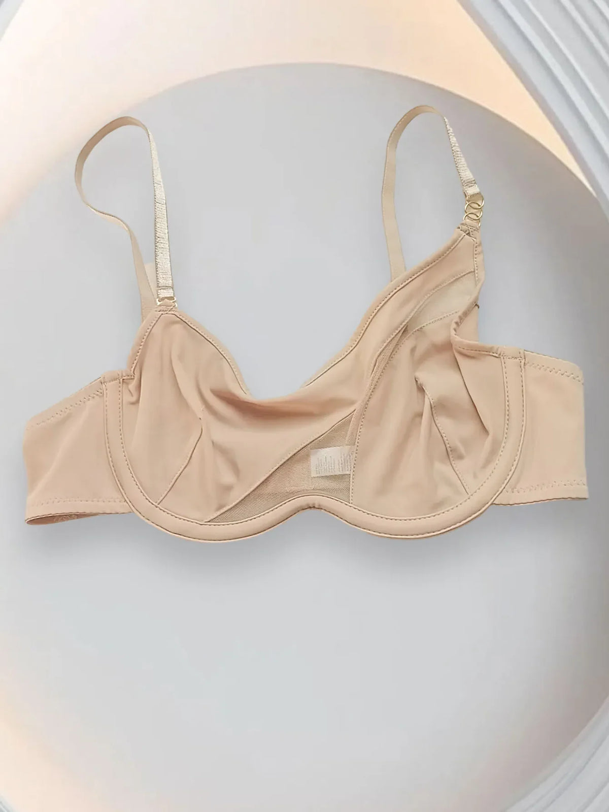 Full-Coverage Mesh Underwire Minimizer Bra — XXL