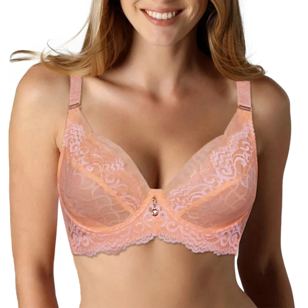 Bras For Women Underwear Lace Sheer Sexy Lingerie Tops Deep V Sexy Bra Big Brassiere