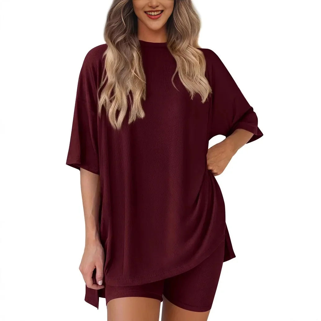 3XL Sleepwear Summer New Fashion Casual Loose Women Pajama Set Pijamas Feminino Women Pajamas Set Pijamas De Mujer