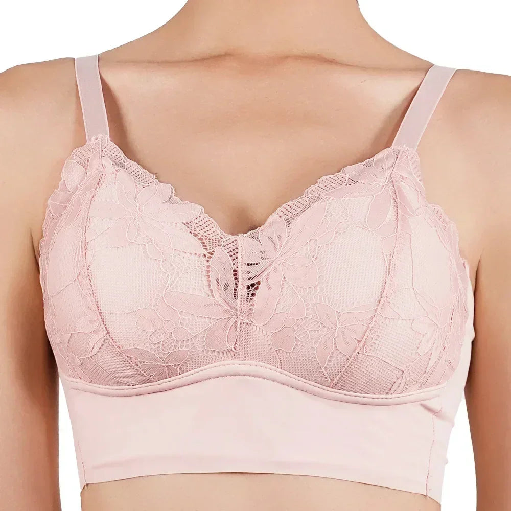 Full-Cup Adjustable Lace Wireless Bra — B–C Cups