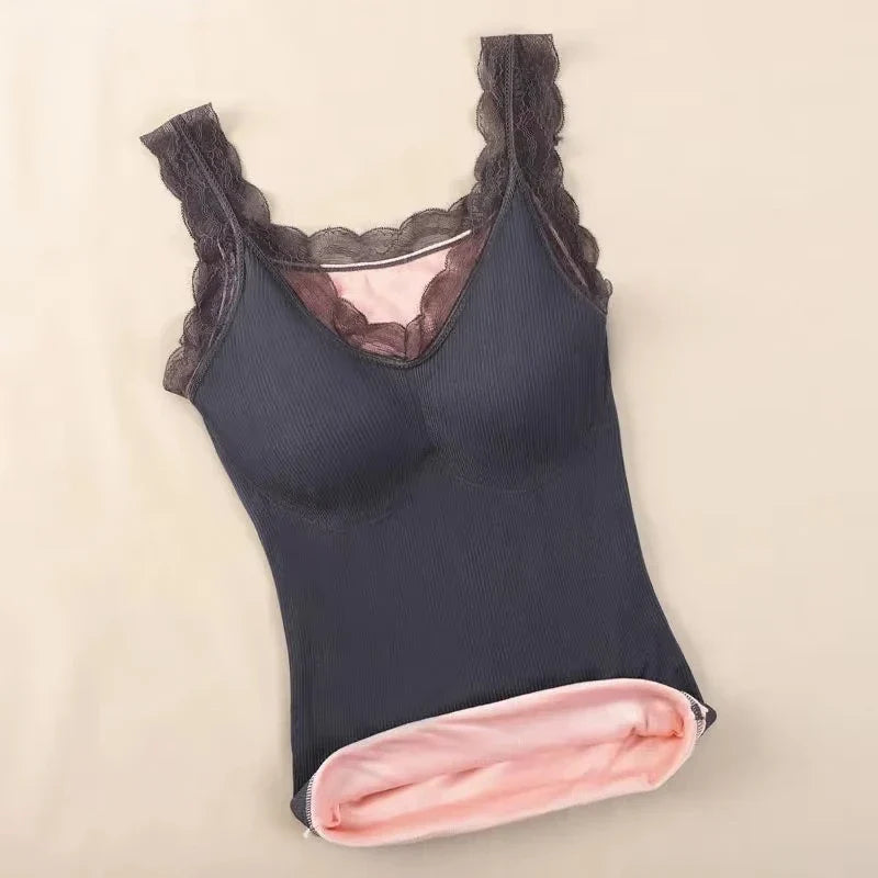 Thermal Underwear Vest Thermo Lingerie Women Winter Clothing Warm Top Inner Wear Thermal Shirt Undershirt Intimate