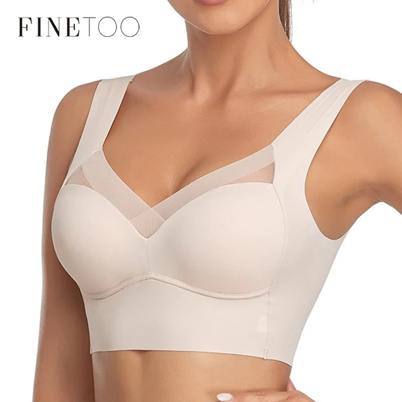 Women Seamless Bras Sexy Patchwork Lace Top Push Up Sports Brassiere Female Backless Fitness Sleep Vest Bralette New
