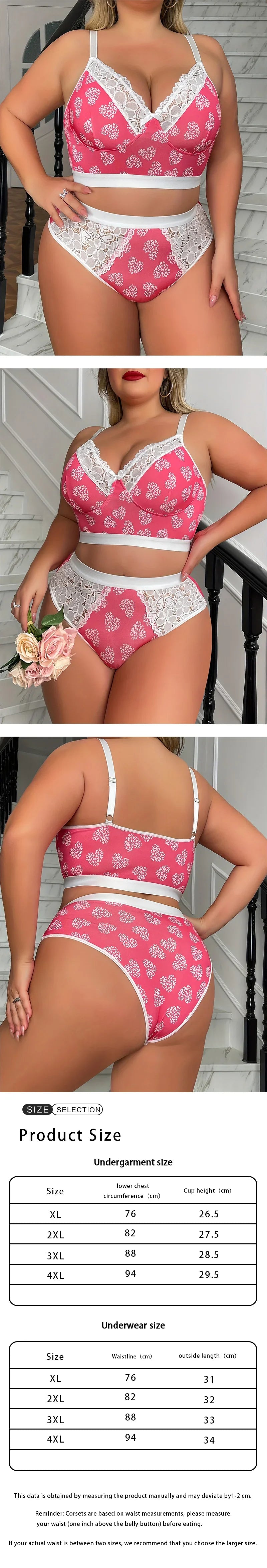 New Arrival Ditsy Print Lingerie Set Sexy Minimizer Bra Cami Side Support Thin