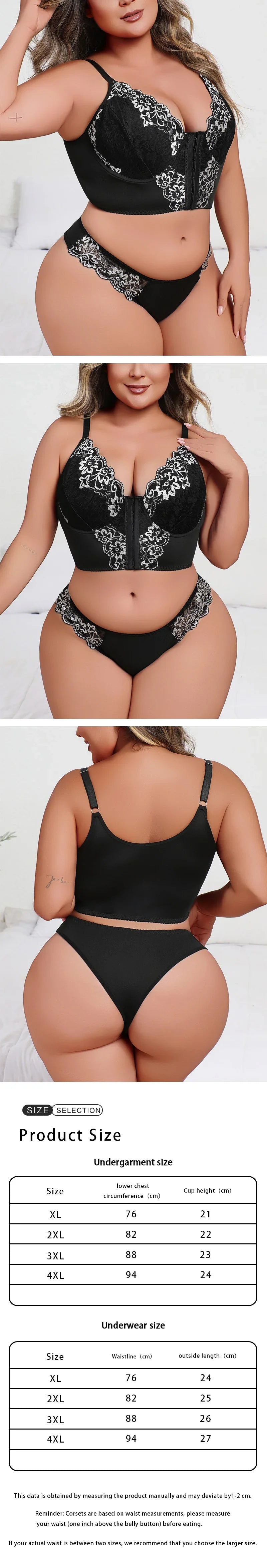 New Arrival Sexy Black & White Lace Lingerie Set, Push-up Cami Bra Panty Two-piece