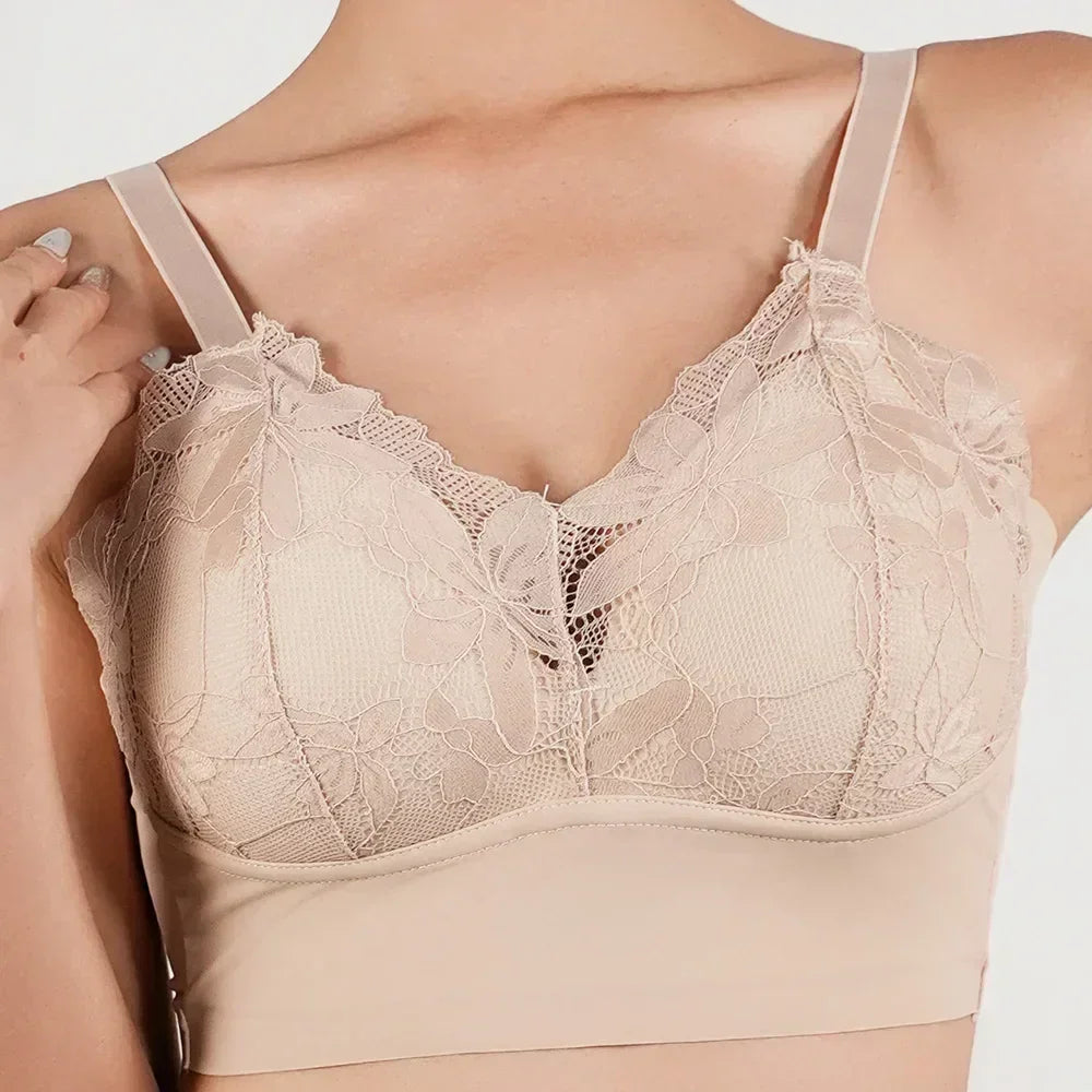 Full-Cup Adjustable Lace Wireless Bra — B–C Cups