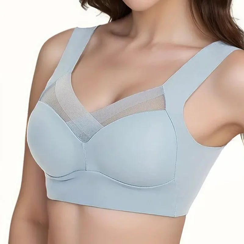 1Pc Women Lace Sport Bras Seamless Bra Bralette Backless Lady Brassiere Vest Female Gathers Shock-Proof Wireless L-3XL