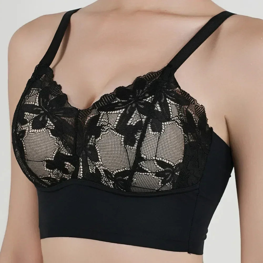 Full-Cup Adjustable Lace Wireless Bra — B–C Cups