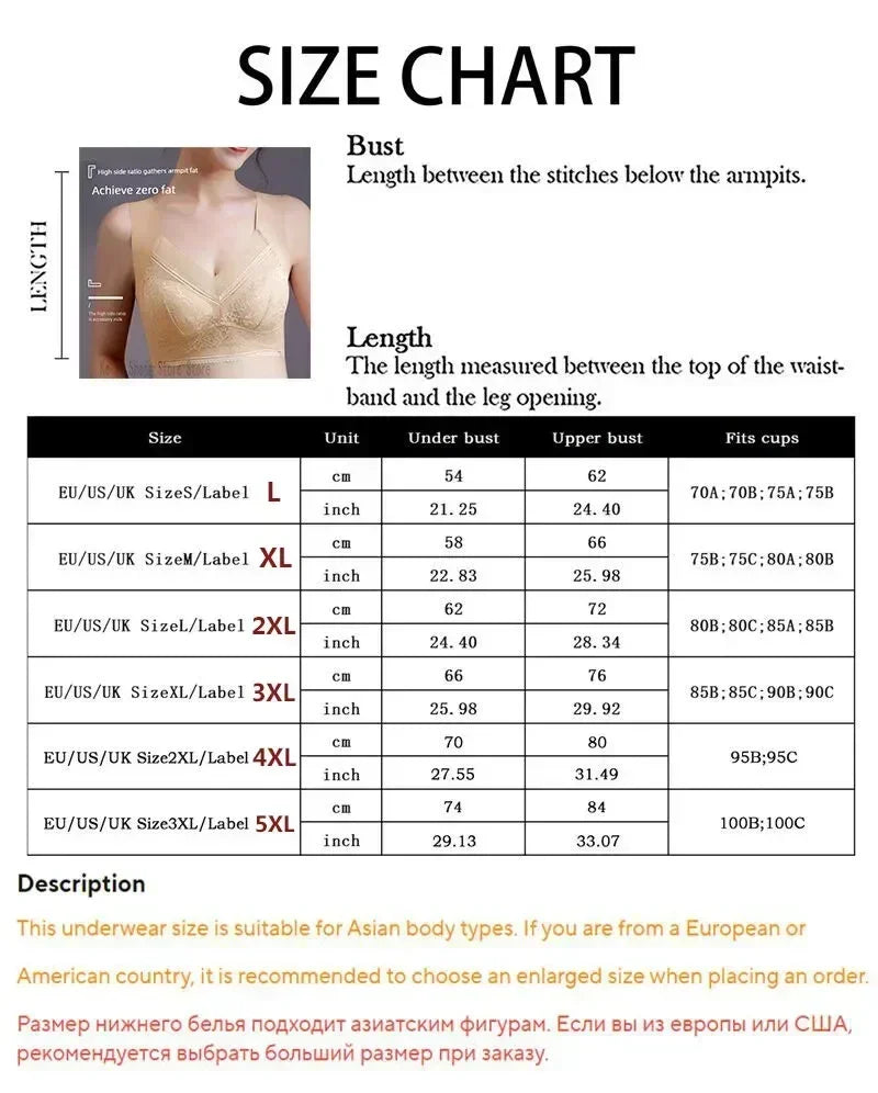 L-6L Women Large Bra Push Up Ice Silk Seamless upper Bralette Lace Wireless Summer Bras Top Lingerie Underwear 15019