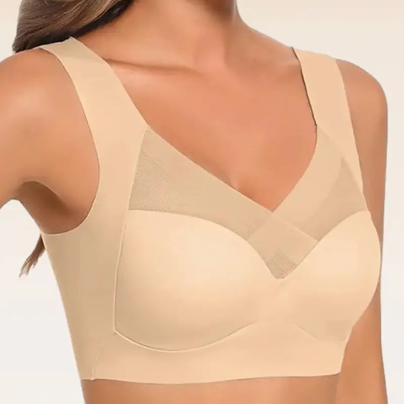 1Pc Women Lace Sport Bras Seamless Bra Bralette Backless Lady Brassiere Vest Female Gathers Shock-Proof Wireless L-3XL
